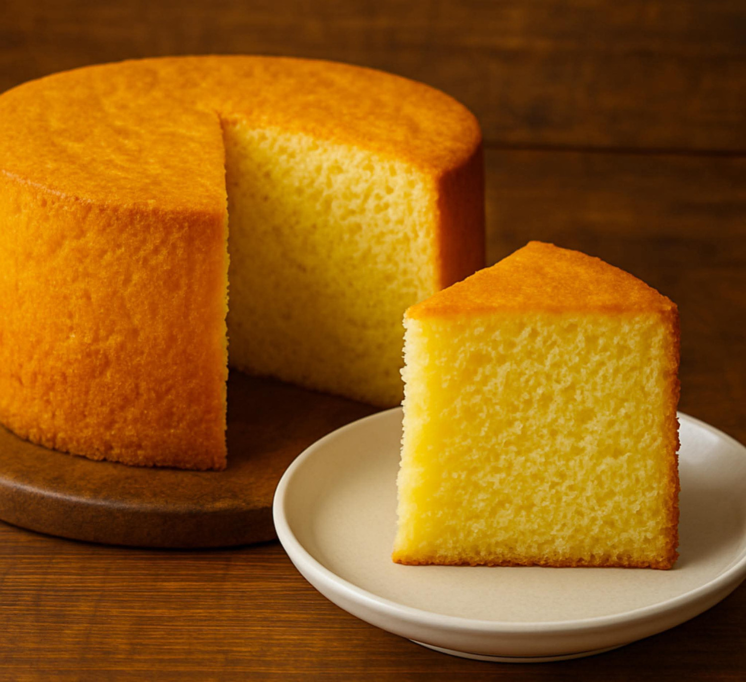 تورتة اسفنجية فانيليا مدوره 26سم